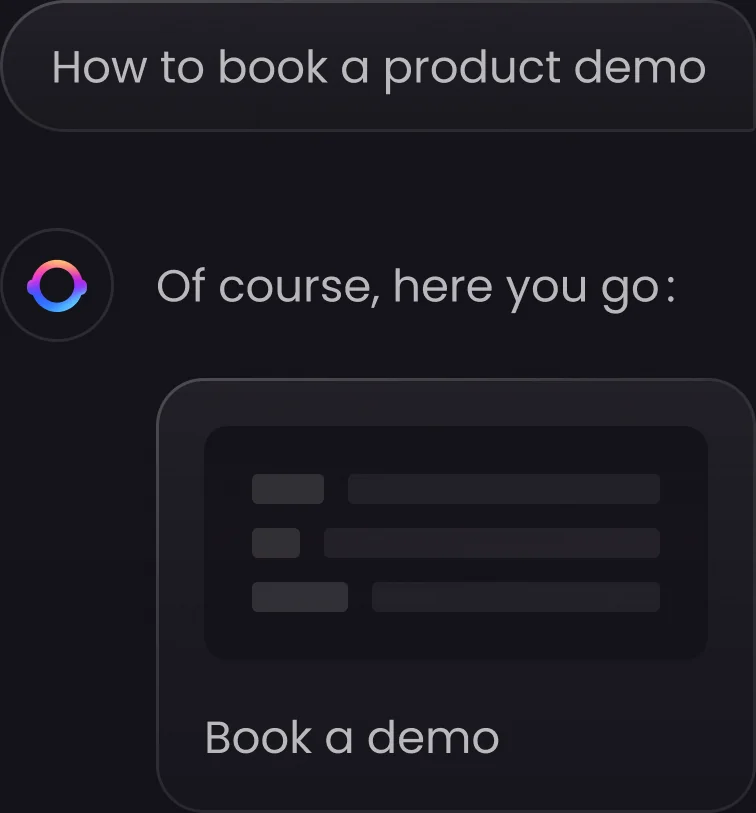 Interactive experience builder chat UI