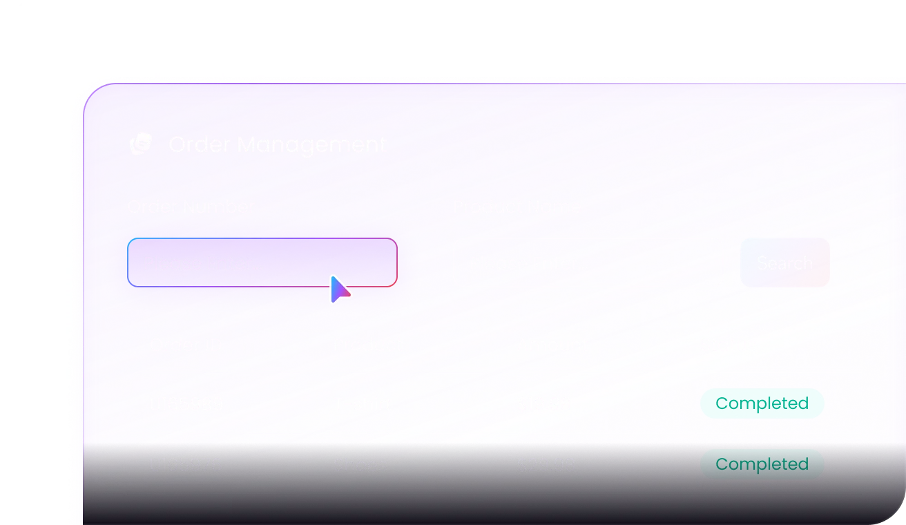 Non-invasive automation UI layer and order management mock interface